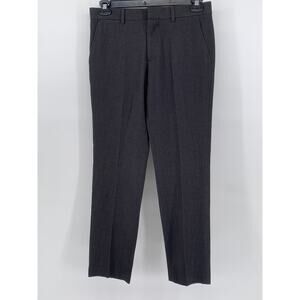 J. FERRAR Men's Black Solid Slim-Fit Dress Pants SZ 30X30